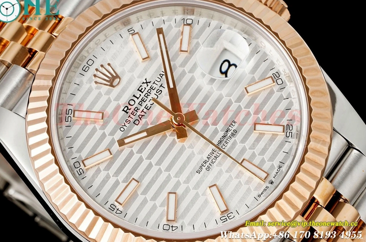 126331 VS3235 Textured Silver Dial Datejust VSF 41mm RG Jub SS 0414